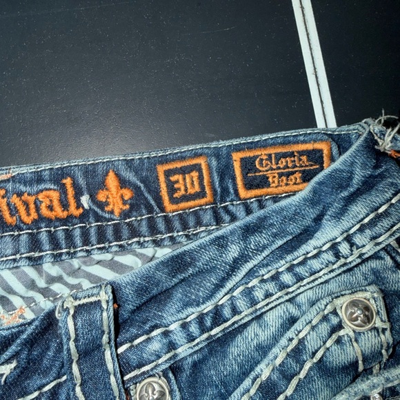 Rock Revival Blue Boot Cut Jeans - Picture 6 of 7